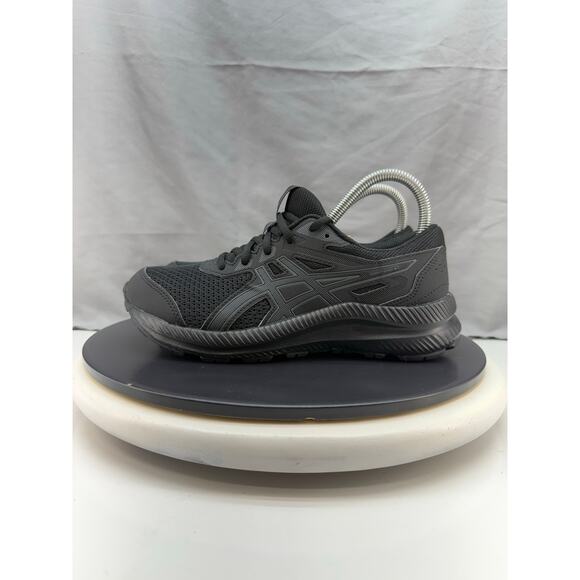 ASICS Contend 8 GS Boys Size 5 Youth Black Running Shoes Athletic 1014A259 NEW - Picture 1 of 9